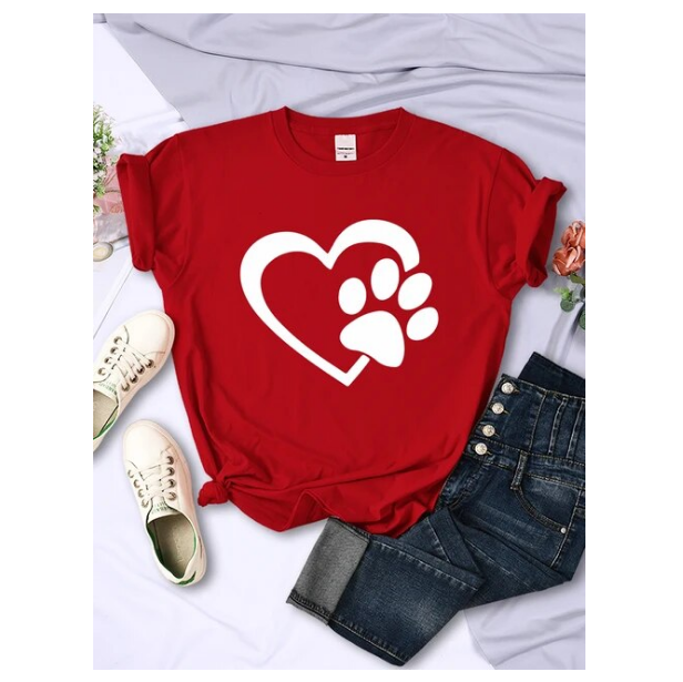 Funny Heart And Hand Palm Pattern Tshirts