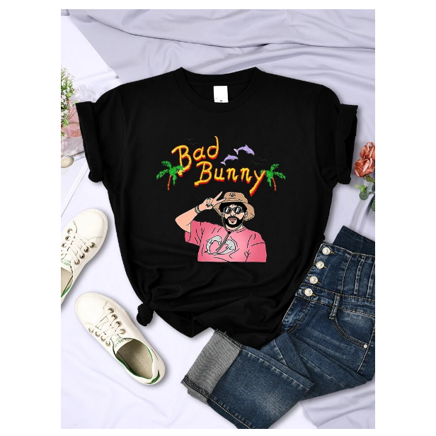 Beach Coconut Bad Bunny Holiday Style Design Women Tshirt