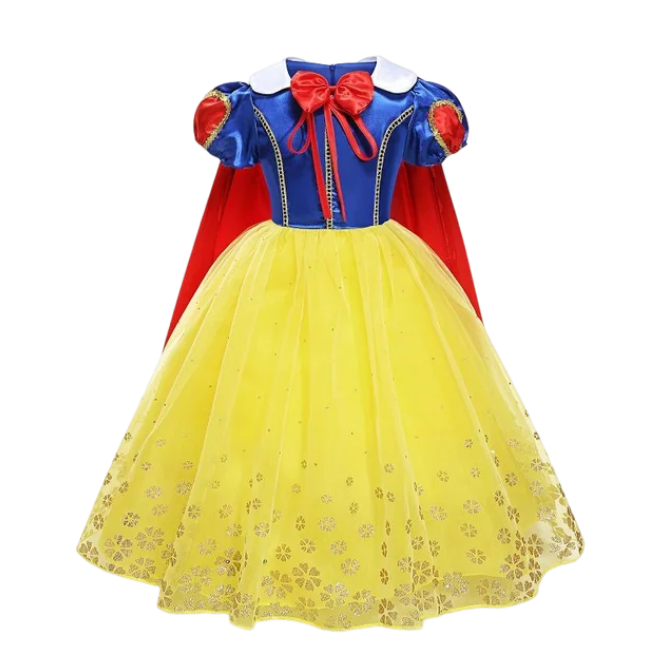 Girls Snow White Princess Dress Mesh Clothes Vestidos Kids Halloween