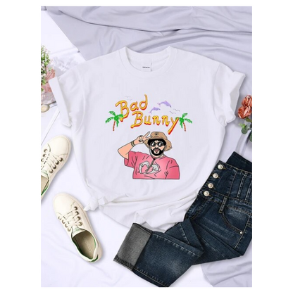 Beach Coconut Bad Bunny Holiday Style Design Women Tshirt