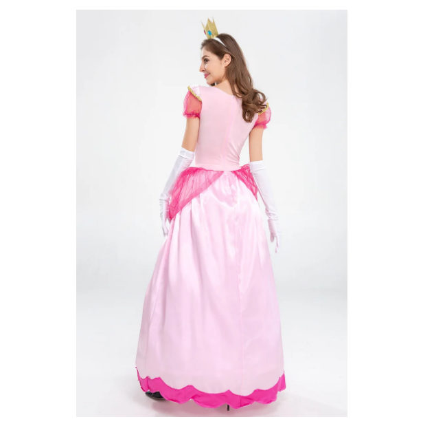 Princess Peach Costume Women Cosplay Party Halloween