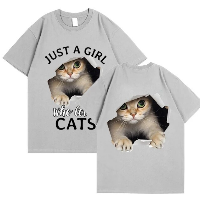 Tshirt Sweet Just A Girl Who Loves Cats Fashion