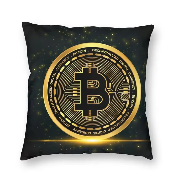 Bitcoin Crypto Crypto Currency Throw Pillow Cover Home Decorative