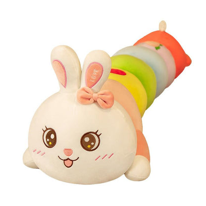 Children Plush Cartoon Soft Caterpillar Rabbit Pillow