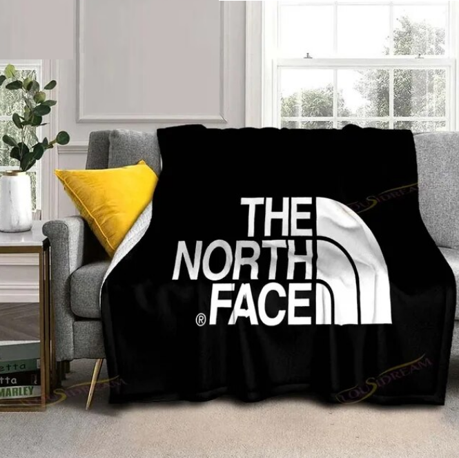 The North Face Logo Printed Bedspread Bed Plaid Sofa Blanket Unique