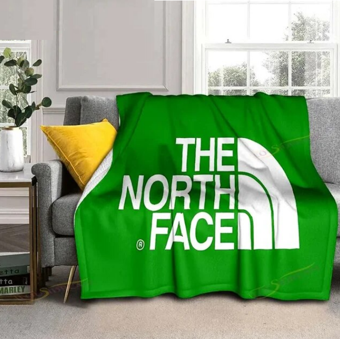 The North Face Logo Printed Bedspread Bed Plaid Sofa Blanket