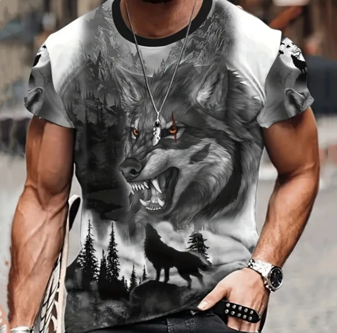 Men Tshirt 3D Animal Unique