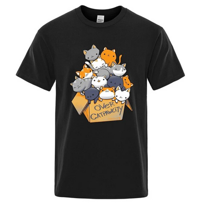 Many Cats Gathered In Personality Print Tshirts