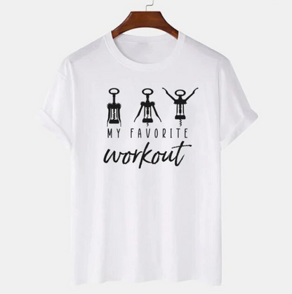 My Favorite Workout Funny Saying Tshirts For Women