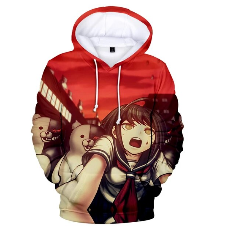 Monokuma 3D Print Hoodies Anime Danganronpa Game Hooded