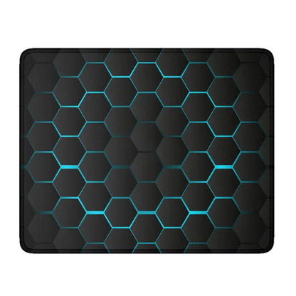 Abstract Black Hexagon Pattern Mouse Pad