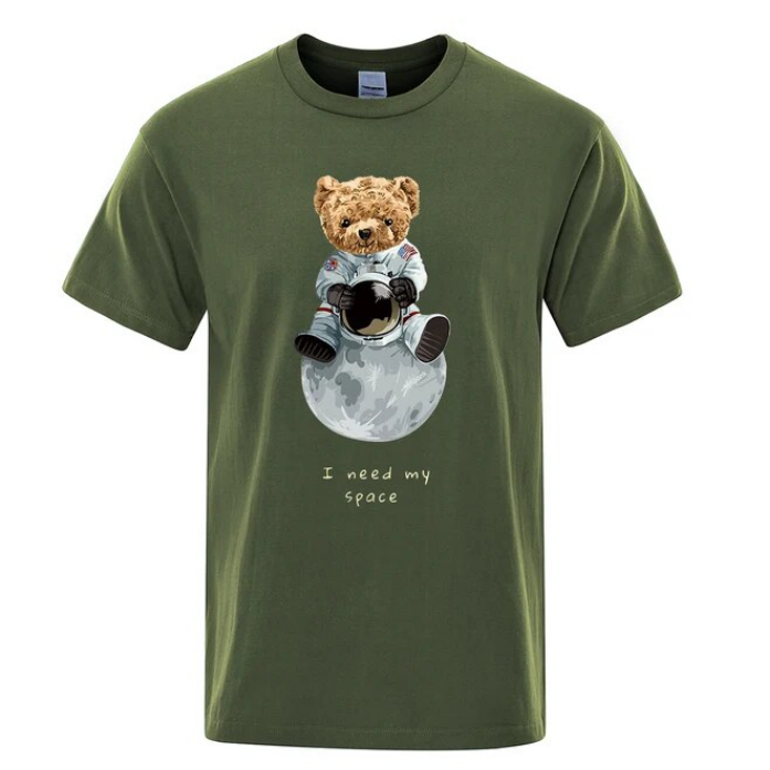 Teddy Bear Imitates American Astronaut Men Women Tshirts