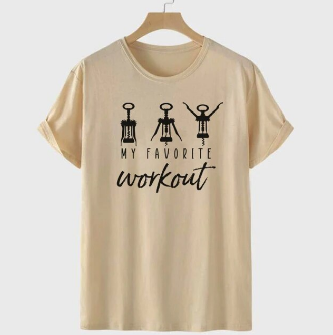 My Favorite Workout Funny Saying Tshirts For Women