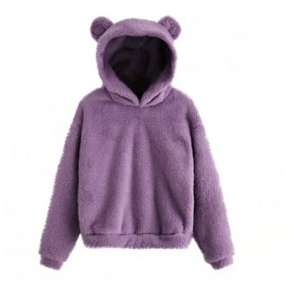 Hoodies Winter Long Sleeve Rabbit Ear Hood Sweatshirt Cute