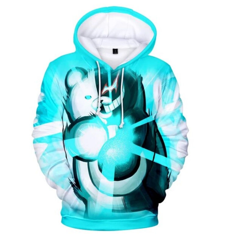 Monokuma 3D Print Hoodies Anime Danganronpa Game Hooded