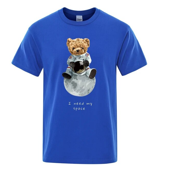 Teddy Bear Imitates American Astronaut Men Women Tshirts