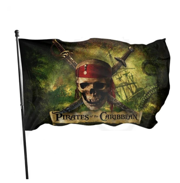 Pirates of The Caribbean Movie Harajuku Style Flag