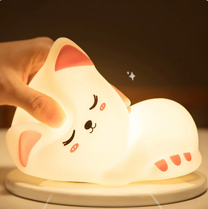 Touch LED Cat Night Light Remote Control For Kid