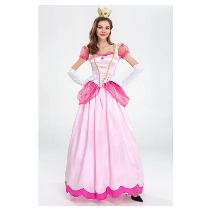 Princess Peach Costume Women Cosplay Party Halloween