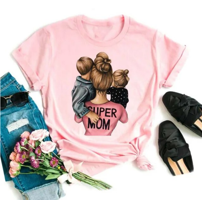 Cartoon Mother Boy Girl Tshirts