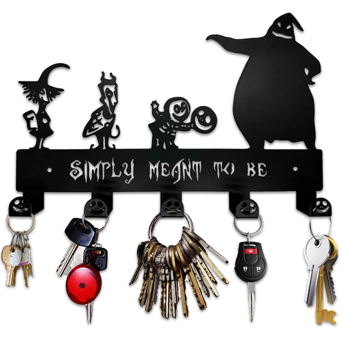 Hooks Black Metal Key Hooks Christmas Decor Wall