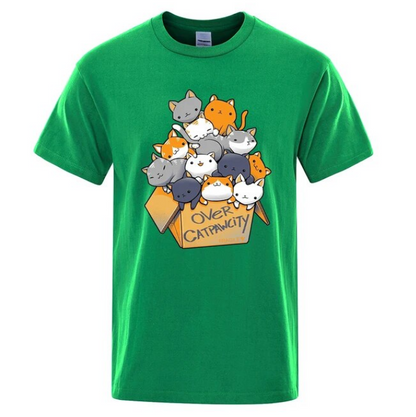 Many Cats Gathered In Personality Print Tshirts