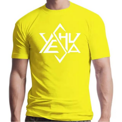 Yeshua Star Tetrahedron Of David Logo White Tshirt