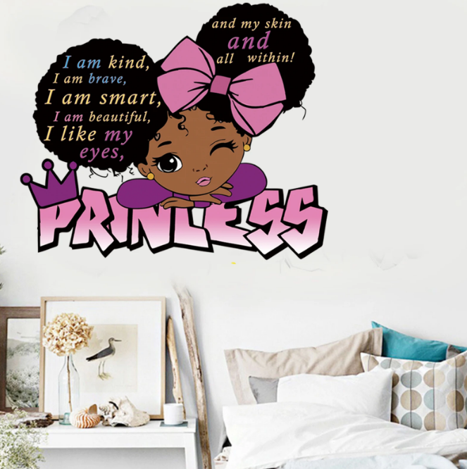 Big Eyes Cute Princess Wall Stickers 