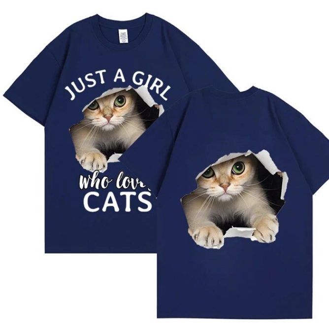 Tshirt Sweet Just A Girl Who Loves Cats Fashion