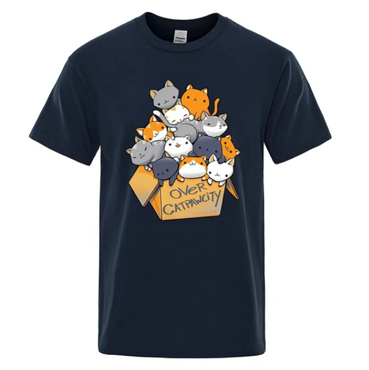 Many Cats Gathered In Personality Print Tshirts