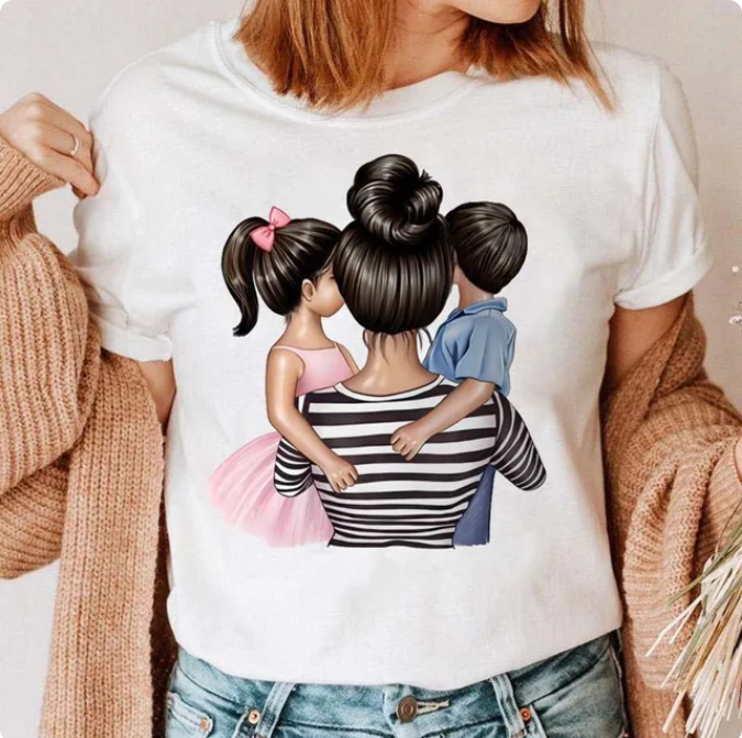 Cartoon Mother Boy Girl Tshirts