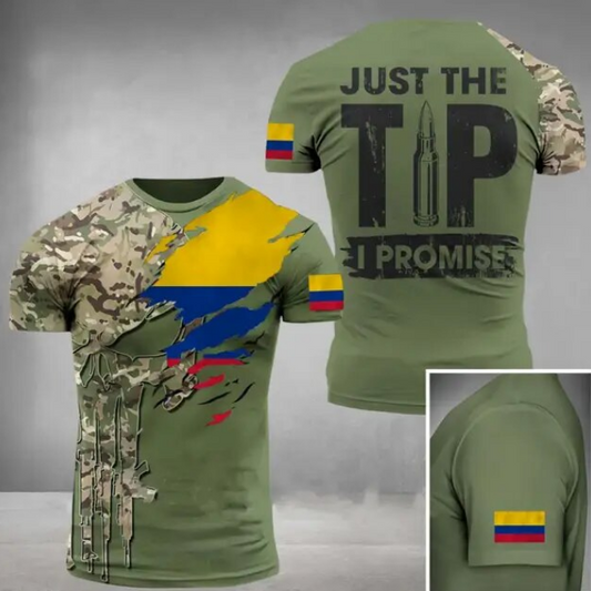 Tshirt Colombian Army Flag 3D