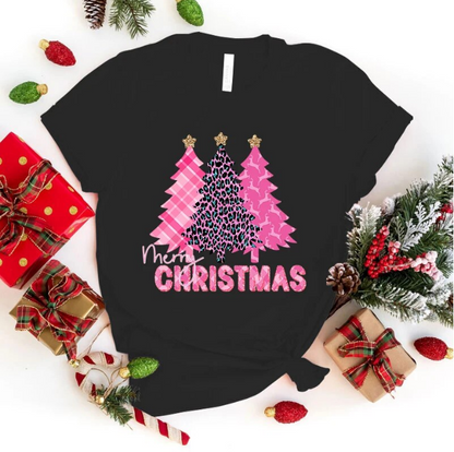 Funny Merry Christmas Tree Print Tshirt