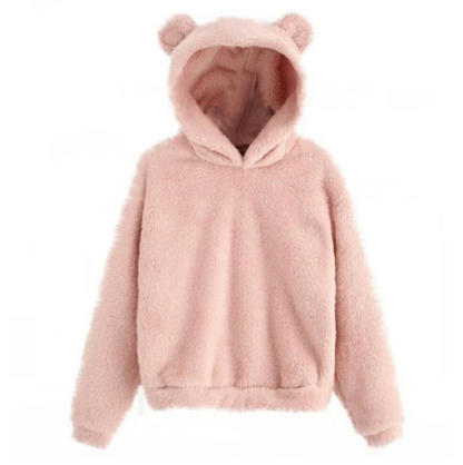 Hoodies Winter Long Sleeve Rabbit Ear Hood Sweatshirt Cute