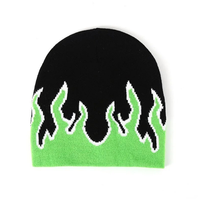 Flame Knit Hat Rap Hip Hop Fashion Sweater Hat Pullover