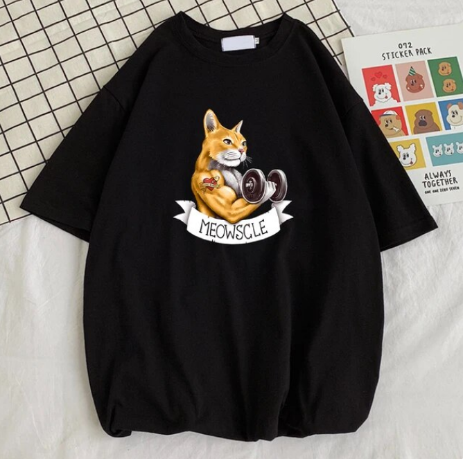 Meowscle The Cat Has Been Lifting Dumbbells Tshirts