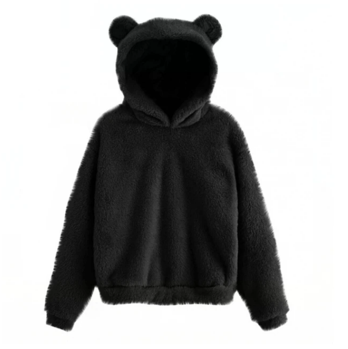 Hoodies Winter Long Sleeve Rabbit Ear Hood Sweatshirt Cute