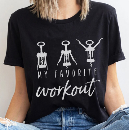 My Favorite Workout Funny Saying Tshirts For Women