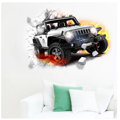 3D Supercross Vehicle Wall Stickers