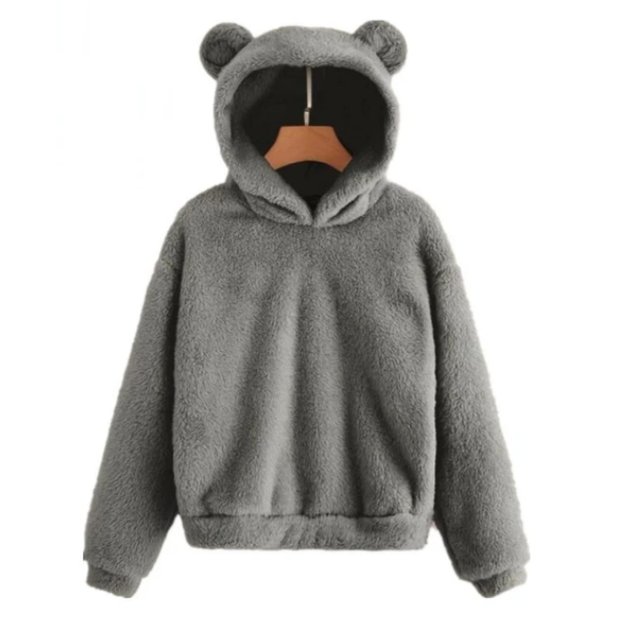 Hoodies Winter Long Sleeve Rabbit Ear Hood Sweatshirt Cute