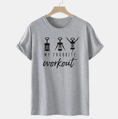 My Favorite Workout Funny Saying Tshirts For Women