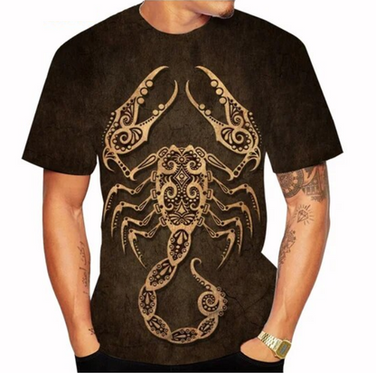 Summer Fashion Scorpion 3D Printed Unisex Cool Tshirt