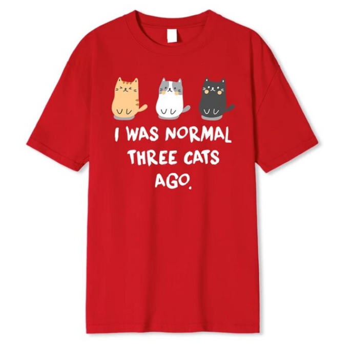 I Was Normal Three Cats Ago Prints Men Tshirt