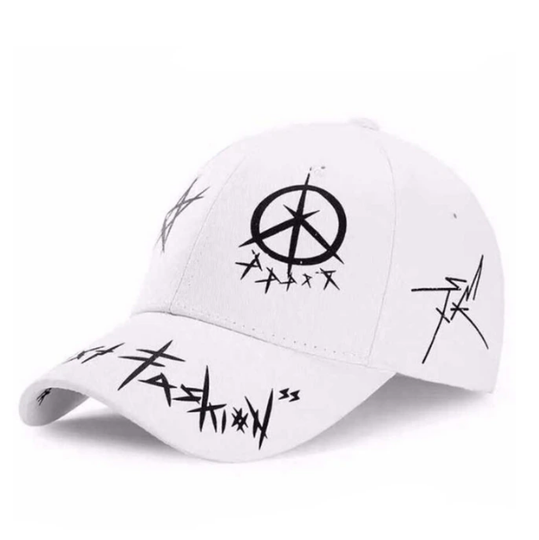 Hat Matching Pentagram Graffiti Baseball