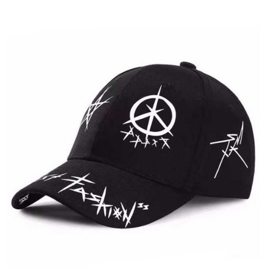 Hat Matching Pentagram Graffiti Baseball