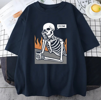 Skeletons In Meditation And Keep Alone Tshirts