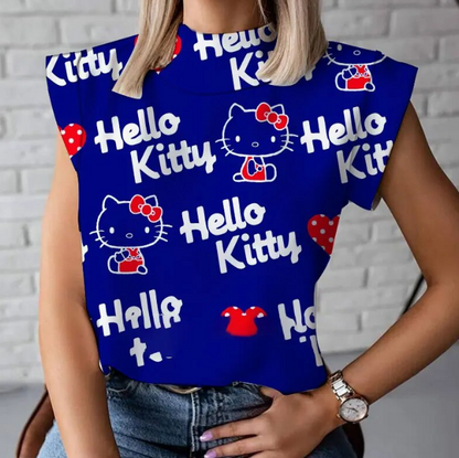 Summer Women Tshirts Fashion Hello Kitty