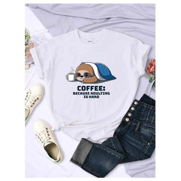 Cute Sloth Because Adulting Is Head Tshirt