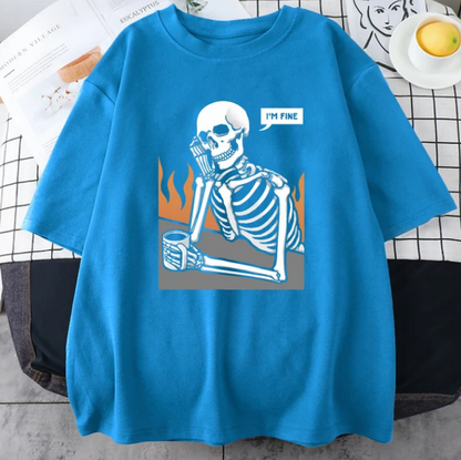 Skeletons In Meditation And Keep Alone Tshirts