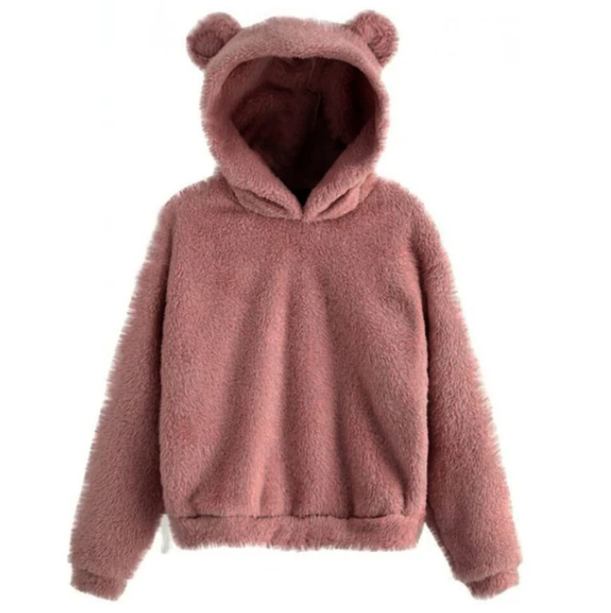 Hoodies Winter Long Sleeve Rabbit Ear Hood Sweatshirt Cute